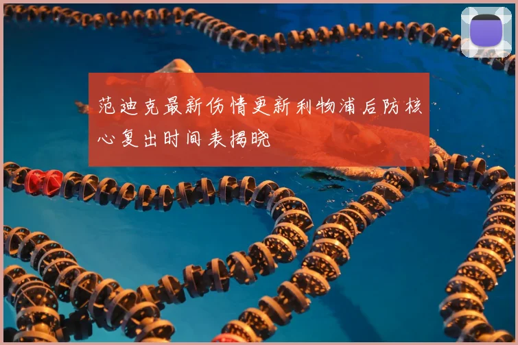 范迪克最新伤情更新利物浦后防核心复出时间表揭晓
